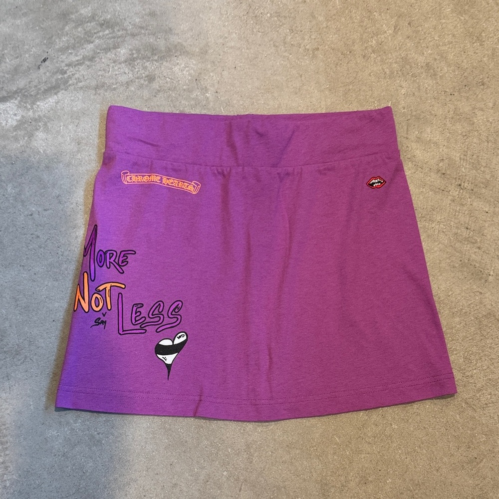 Chrome Hearts Purple Graphic Mini Skirt